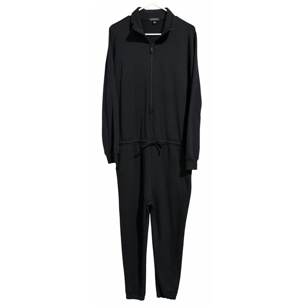 Beyond Yoga Ski Weekend Half Zip Jumpsuit Black Women's‎ Size Large